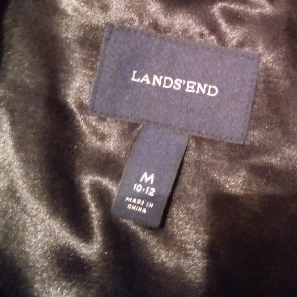 *NWOT* Lands End Black Faux Fur Vest, Mid-Hip Length, Size M - Picture 2 of 6